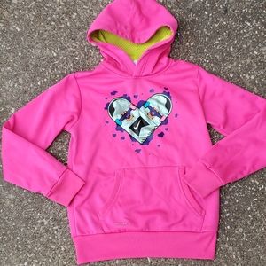 Nike Skateboard Heart Pink Pullover Hoodie Youth M